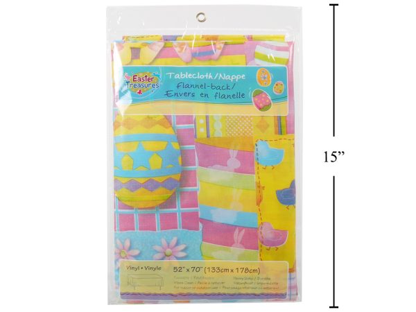 Easter Flannelback Tablecover ~ 52″ x 70″