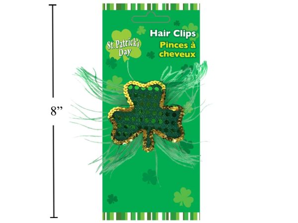 St. Patrick’s Day Sequin Clover Hair Clip