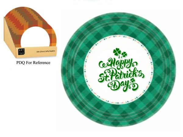 St. Patrick’s Day Paper Plate – 9″ Dia ~ 8 per pack
