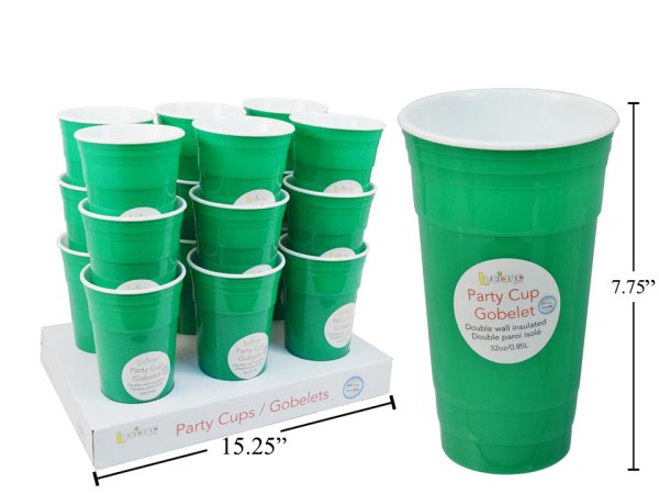 St. Patrick’s Day Green Double Wall Insulated Tumbler ~ 32oz