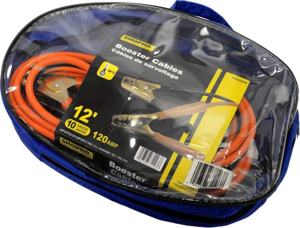 ShopPro Booster Cables, 10G ~ 12′