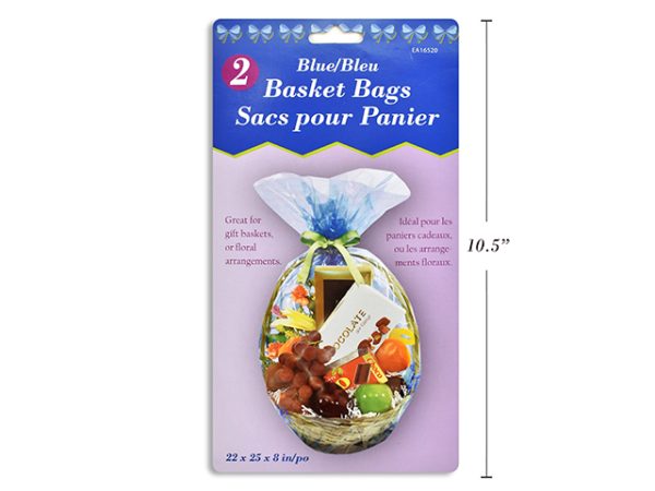 Easter Blue Basket Bag – 22″ x 25″ x 8″ ~ 2 per pack