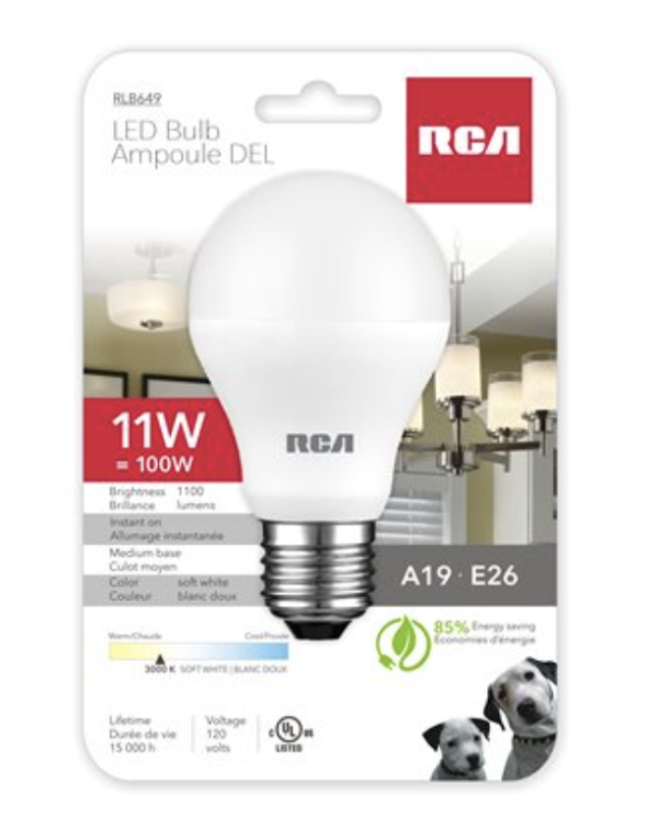 LED Lightbulb – Soft White – 1 per pack ~ 11W {=100W}