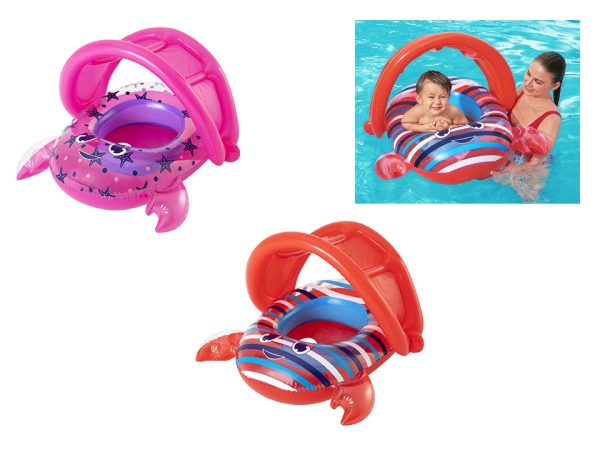 Inflatable Crab Baby Seat with Detachable UV Sunshade ~ 34″ x 26″ {34125}