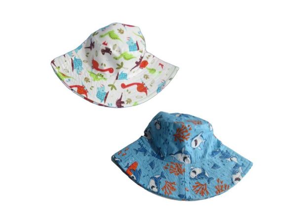 Childrens Printed Bucket Hat  ~ 2 assorted