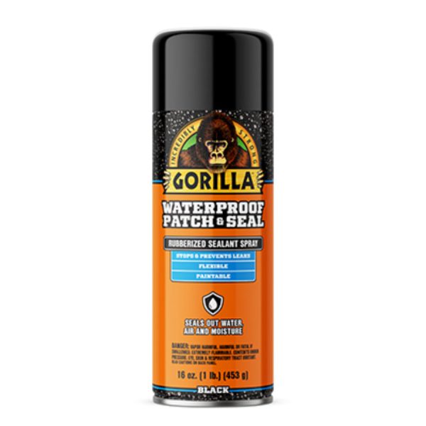 Gorilla Waterproof Patch & Seal Spray – Black ~ 16oz tin