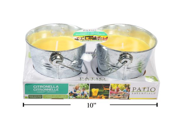 Citronella Candle in Galvanized Can ~ 2 per pack