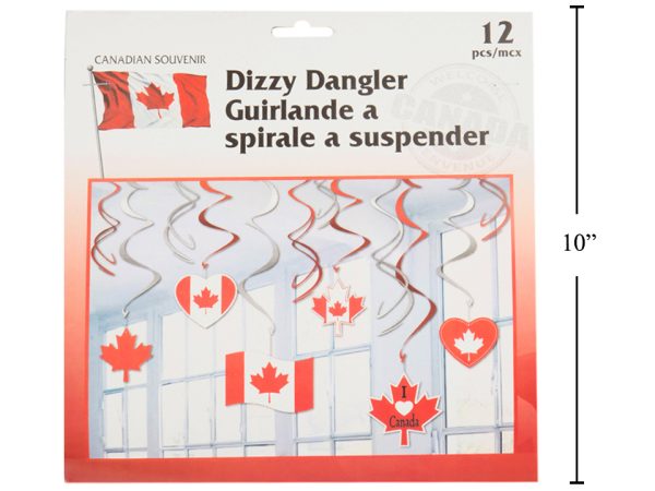 Canada Swirl Decorations ~ 12 per pack