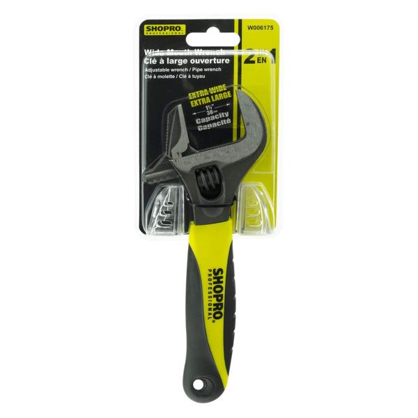 ShopPro Wide Mouth Adjustable Wrench ~ 8-1/2″