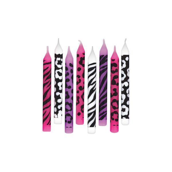 Animal Print Birthday Candles ~ 10 per pack
