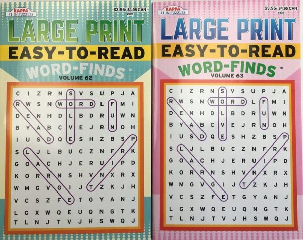 Large Print Easy to Read Word Find Puzzle Books
