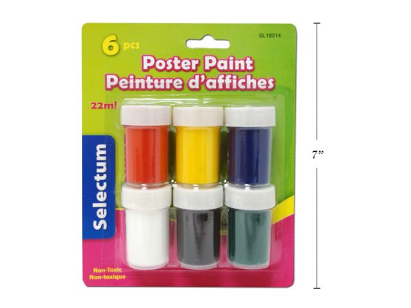 Selectum Primary Colors Poster Paint ~ 6 per pack