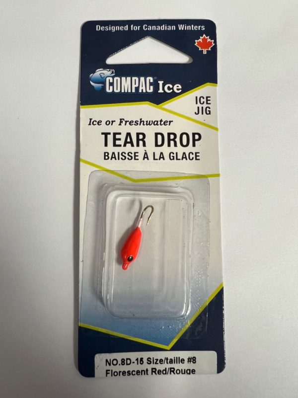 Tear Drops – Size 8 ~ Fluorescent Red
