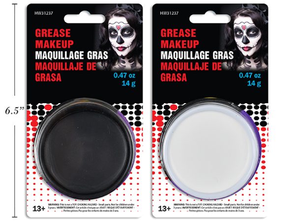 Halloween Grease Make-Up – Black & White ~ 14gr/0.47oz