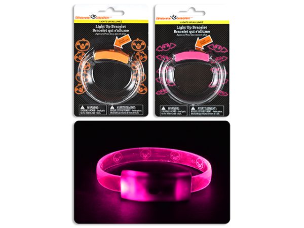 Halloween LED Light-Up Bracelet Wrist Band ~ 5.5″