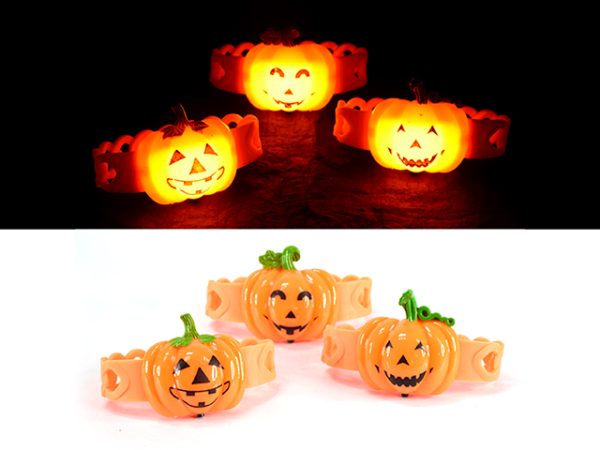 Halloween LED Light-Up Pumpkin Bracelet Wrist Band