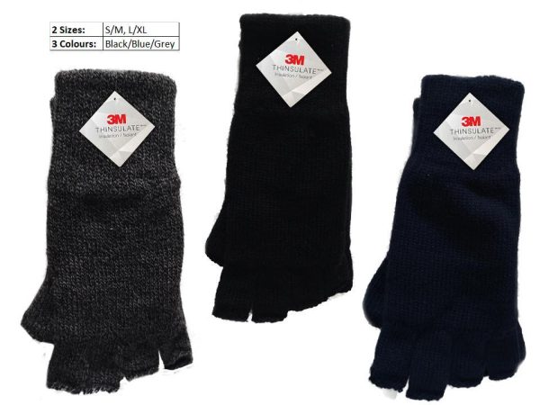 Mens 3M Fingerless Gloves