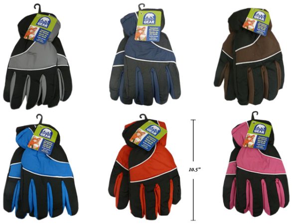 Arctic Gear Kid’s Insulated Ski Gloves ~ Sizes 7-14