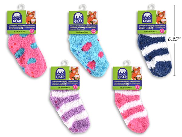 Kid’s Non-Skid Cozy Socks ~ 2 Sizes; 4-7 / 5-9