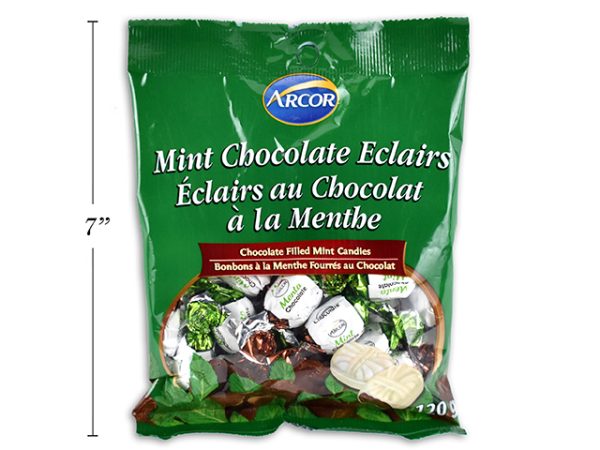Arcor Chocolate Mint Filled Candies ~ 120gram bag