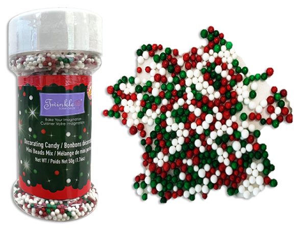 Christmas Twinkle Mini Beads ~ 50gr