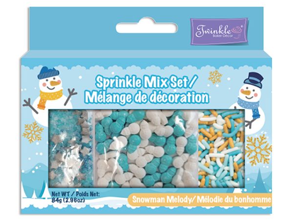 Christmas Twinkle Sprinkle Mix Sets – 85gr ~ Snowman Melody