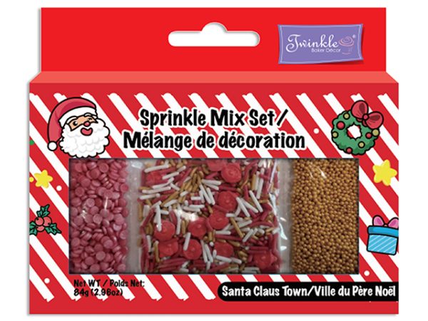 Christmas Twinkle Sprinkle Mix Sets – 85gr ~ Santa Claus Town