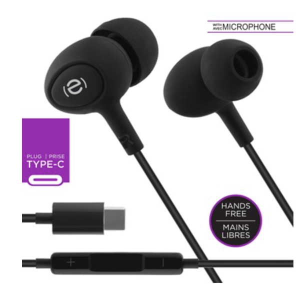 ESCAPE Hands-Free Earphones with Type-C Plug ~ Black