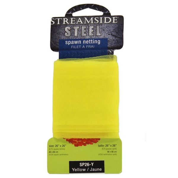 Streamside Steel Spawn Netting – 26″ x 26″ ~ YELLOW