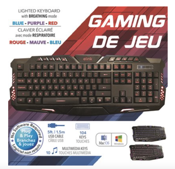 USB Gaming LED Backlight Desktop Keyboard
