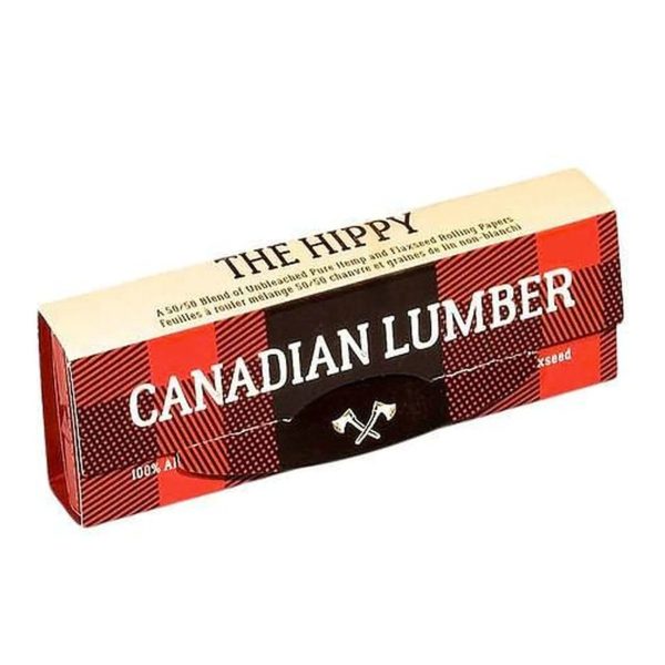 Canadian Lumber – The Hippy Hemp 1.25″ Papers with Tips 40/pk ~ 22 packs per box