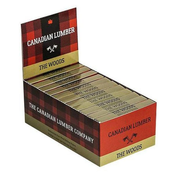 Canadian Lumber – The Woods 1.25″ Papers with Tips 40/pk ~ 22 packs per box