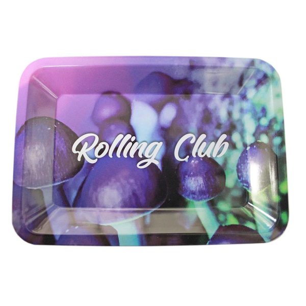 Rolling Club Metal Small Rolling Tray ~ Magical Mushrooms