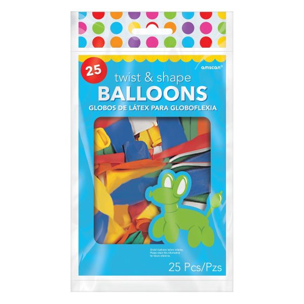 Twist & Shape Assorted Color Balloons ~ 25 per pack