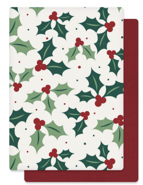 Christmas Kitchen Towel Set – 2 per pack ~ Holly