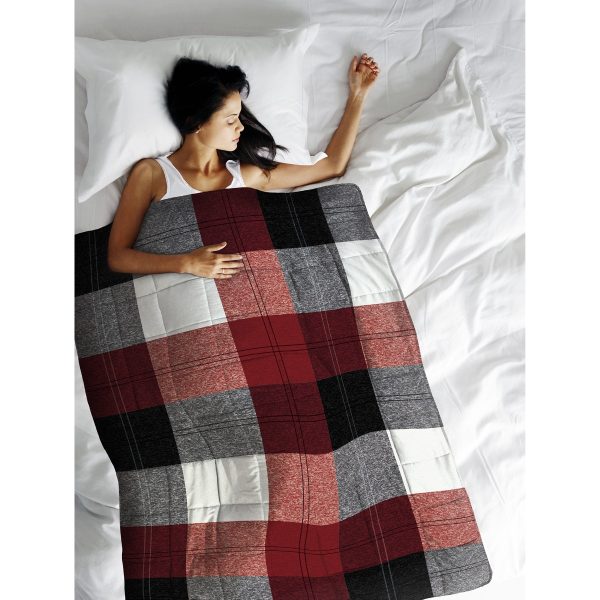 Winter Plaid Printed Weighted Blanket – 10lb ~ 40″ x 60″