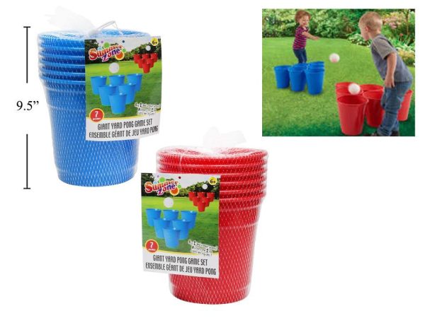 Summer Zone Giant Yard Pong Game Set – 7 pieces