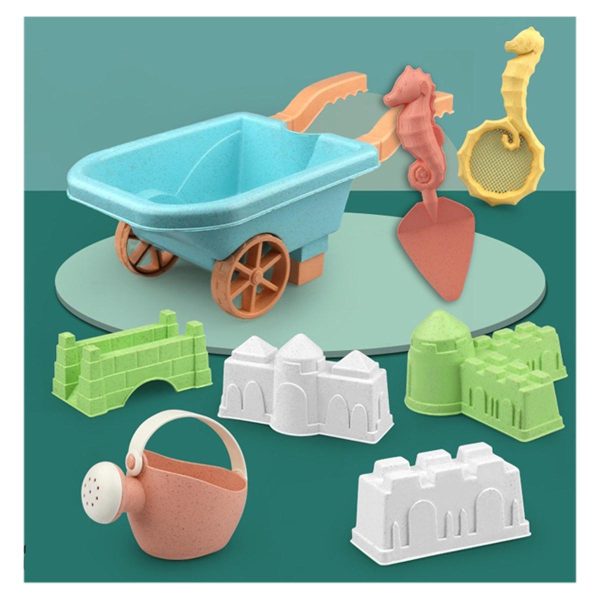 Sunny Dayz Wheelbarrow Beach Toy Set ~ 8 pieces