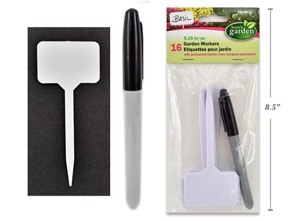 Garden Markers with Permanent Marker – 5.25″ ~ 16 per pack