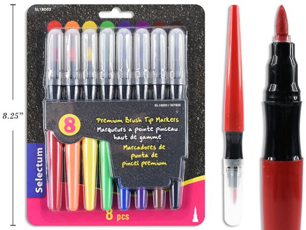 Selectum Premium Brush Tip Markers ~ 8 per pack