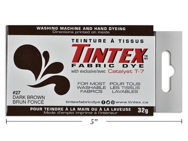 Tintex Fabric Dye – 32gr ~ Dark Brown