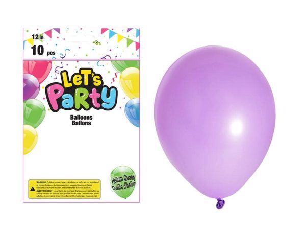 Let’s Party 12″ Round Balloons – Lavander ~ 10 per pack