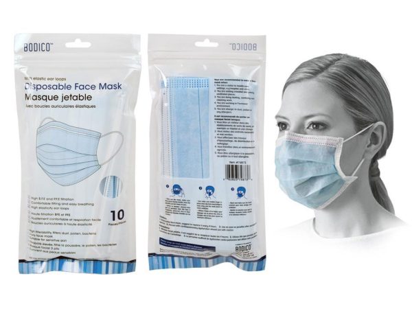 Bodico 3-Ply Disposable Mask – Blue ~ 10 per pack