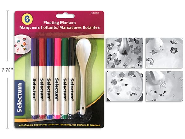 Selectum Floating Whiteboard Markers & Ceramic Spoon