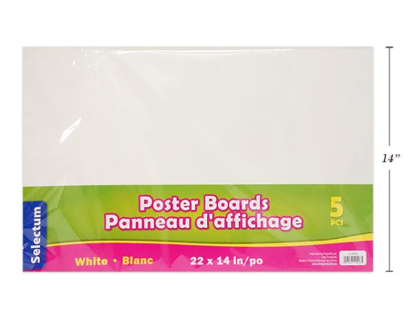 Selectum Poster Boards White Only  – 22″ x 14″ ~ 5 per pack