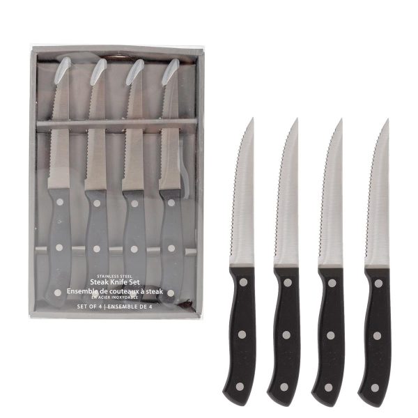 Luciano Stainless Steel Steak Knives in Box Set ~ 4/pack