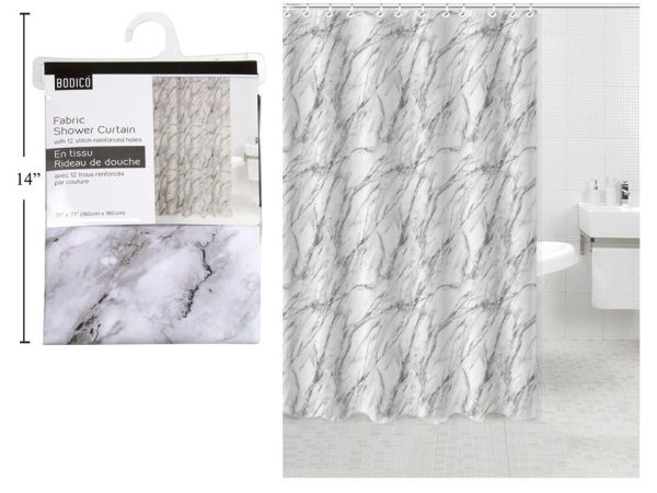 Fabric Shower Curtain – 70″ x 70″ ~ Marble