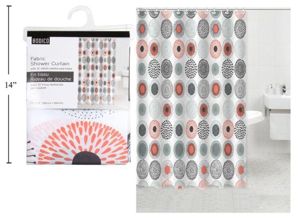 Fabric Shower Curtain – 70″ x 70″ ~ Medallions