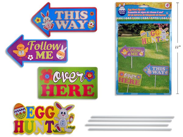 Easter Egg Hunt Sign Kit ~ 4 pieces