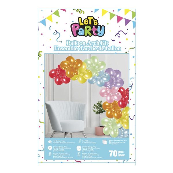 Let’s Party Rainbow Balloon Arch Kit ~ 70 pieces